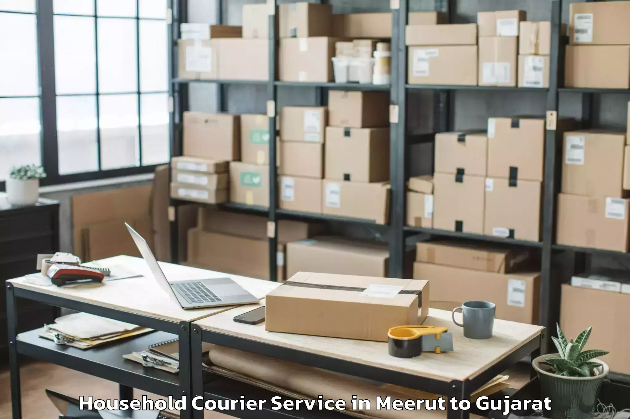 Quality Meerut to Palladium Ahmedabad Household Courier